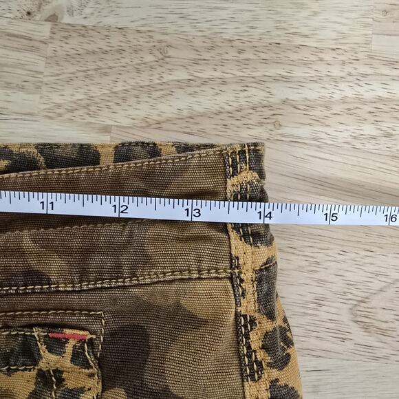 Anthropologie The Wanderer Pants Womens 25 Camo Leopard Patchwork Cargo Utility - Picture 6 of 11
